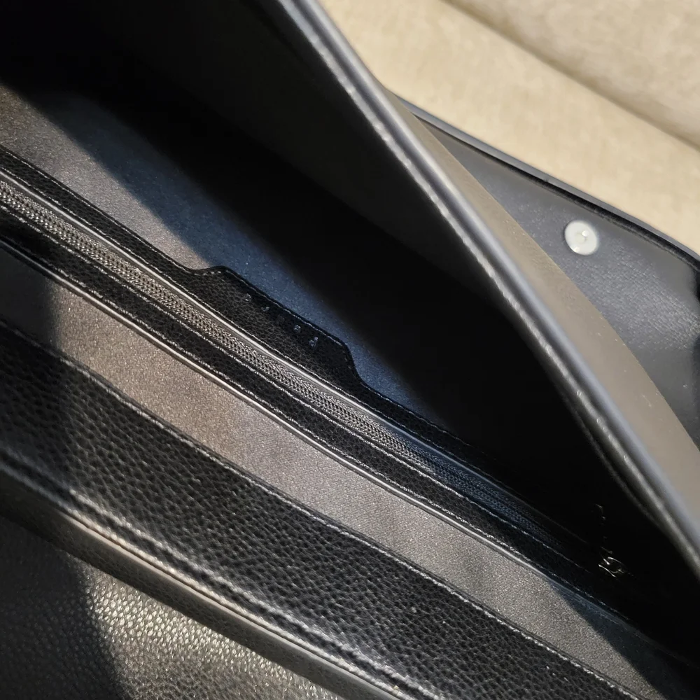 PEDRO Black Genuine Leather Briefcase Bag